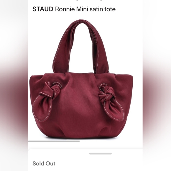 Staud Ronnie Bag In Burgundy - Picture 2 of 5